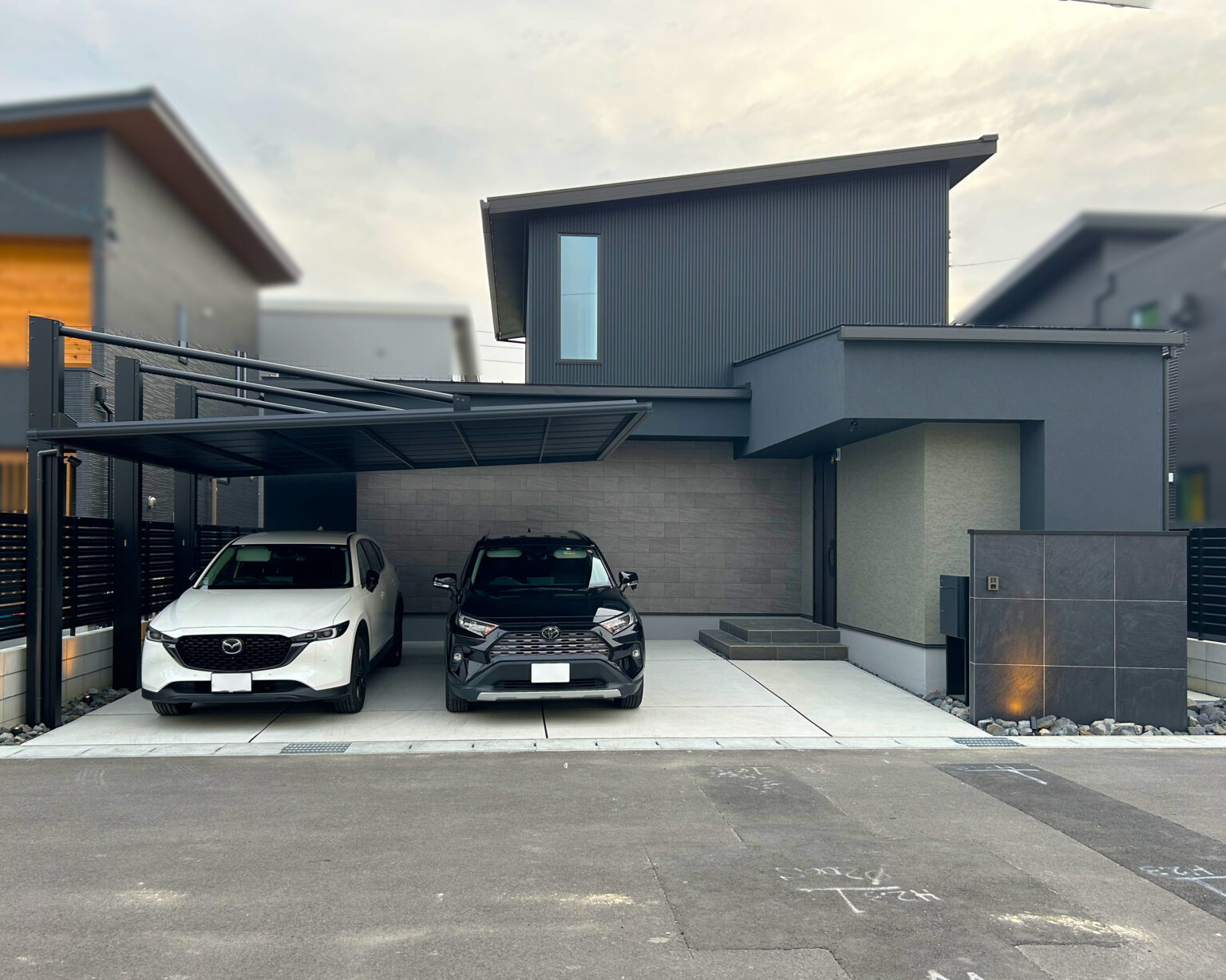 external-works-and-landscaping-construction-portfolio 瀬戸市外構工事 エクステリア カーポート アスクイン カーポート